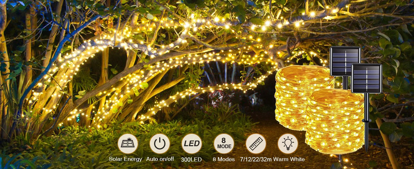 Outdoor Solar Powered Tube Light 32m/22M/12M/7M